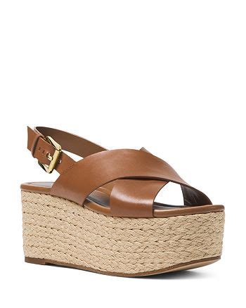 michael michael kors jodi leather platform wedge espadrille sandals|Michael Kors espadrille wedges.